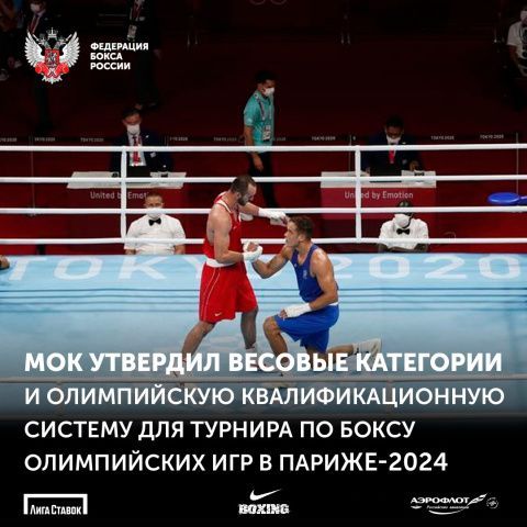 МОК утвердил весовые категории и квалификационную систему турнира по боксу на Олимпиаде-2024